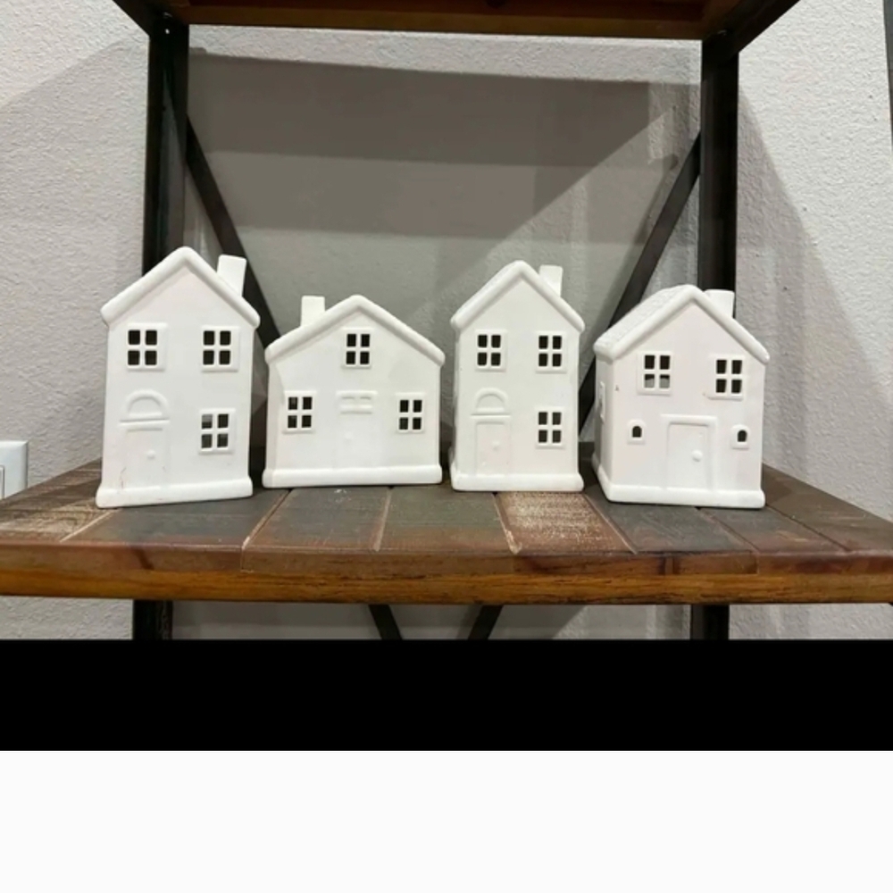 Marshalls White Ceramic Holiday Village Decor